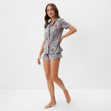 Female pajamas (shirt and shorts) KAFTAN "Flowers" p. 52-54-1