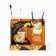 Organizer for the office, desktop, with a place for the phone "Red cat" 17.5 x 12.3 x 12 cm