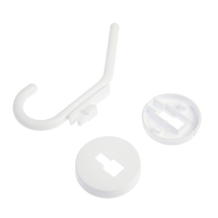 Hook-lick, one-rod, white, 50 pcs.-1