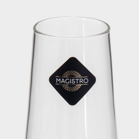 Glasses Magistro "Nolan", 500 ml, 8 × 15 cm, set 2 pcs, glass, transparent-5