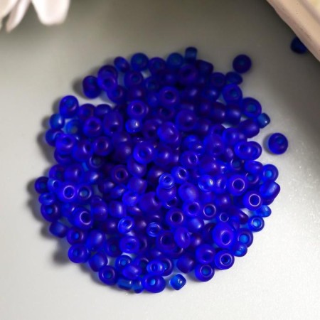 Beads "Astra" 11/0, 20 g (M8 Blue/Trans -Matov)