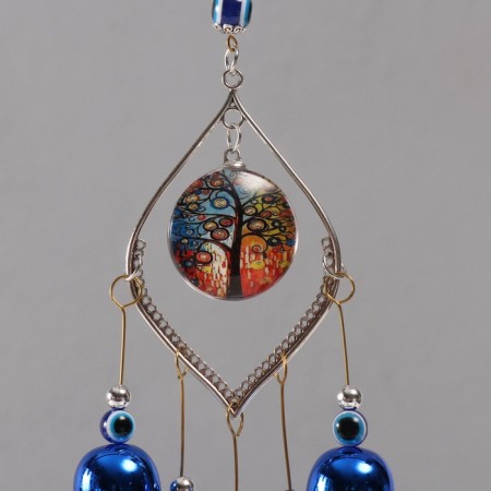 Wind music Metal from the evil eye "Tree of prosperity" 5 bells 35 cm-1