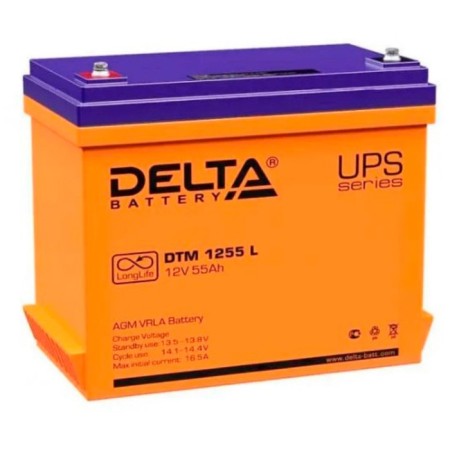 Battery for IBP Delta DTM 1255 L, 12 V, 55 Ah