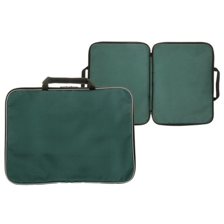 Folder for drawings and drawings A3, 470 x 350 x 20 mm, handles, textile, calligrata standard, green, density 600d-1