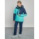 Ski costume female winter, size 44, turquoise color