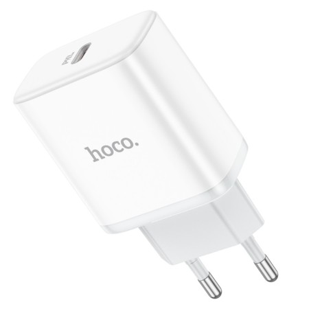 Network charger Hoco C104A, 1 Type-C, 20 W, PD + Qc, White-4