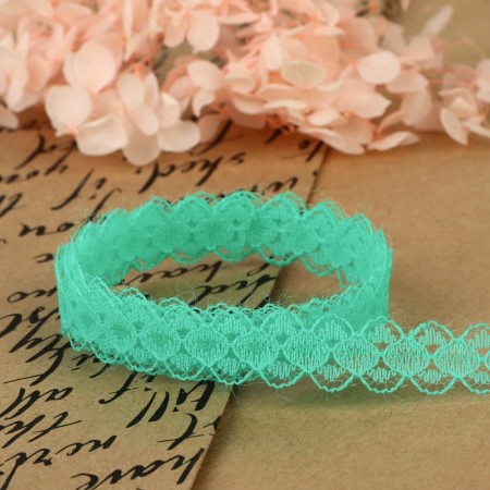Capricon lace, 15 mm × 10 ± 1 m, green color-3