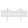 Decorative fence, 30 × 300 cm, 5 sections, plastic, white, Greengo