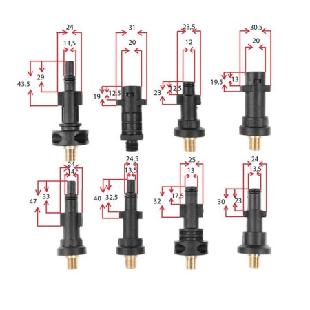 Foaming for water, volume of 1 liter, 8 connecting adapters-5