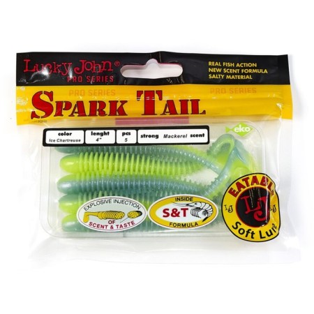 LJ Pro Series Spark Tail vibro -hebly edible, 10.1 cm, 5 pcs., Color t57-2