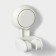 Holder for a shower watering can on a suction cup, 6.8 × 5.5 × 12 cm, white color