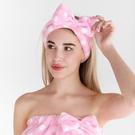 Set for a bathhouse and bathroom Ethel "Peas" towel-Pareo 75*120 cm+bandage, cent-3