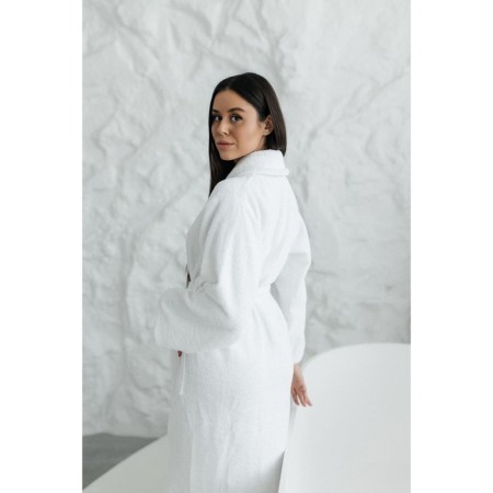 Frequency bathrobe, size 50, white color-12