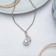 Pearl pearl, white color in silver, 40 cm