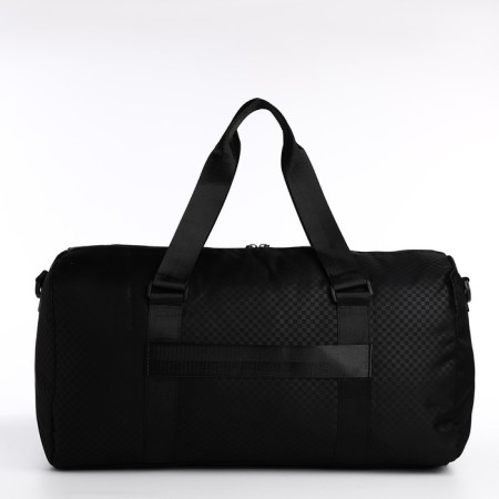 Road bag with lightning, external pocket, suitcase holder, long belt, black color-2