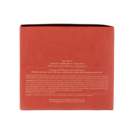 Padadi saturated with a toner with an physical alete extract Urban Eco Golden Berry C Toner Pack-2