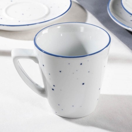 Porcelain mug Dots Nube, 270 ml, white color-1