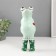 Souvenir Ceramics "Frog in rubber boots, with God's cow" 11.2x8.2x22.2 cm