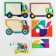 Wooden puzzle for children. Repeat on the sample "smart cars"