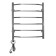 Domoterm electric heated towel rail "Laura", 500 x 600 mm, 6 crossbars, left, chrome