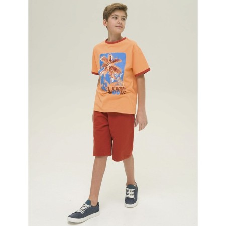 T -shirt for boys, height 140 cm, orange color-4