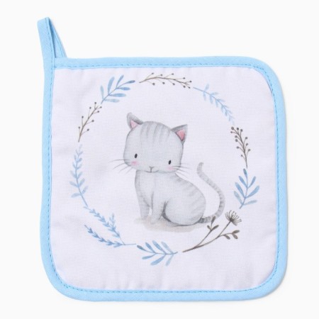 Set of kitchen. Dolyana "Kitten": mittens 20x28 cm, severity 17x17 cm, 35% HL, 65% PE-3