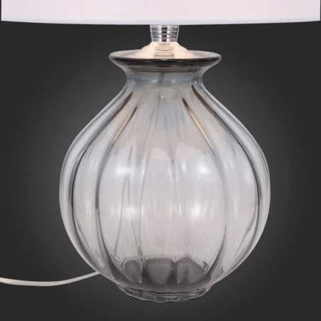 ST LUCE bedside lamp. SL968.404.01. Ampolla. 1x60 W, E27, 35x35x54 cm, chromium color, smoky-4