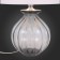 ST LUCE bedside lamp. SL968.404.01. Ampolla. 1x60 W, E27, 35x35x54 cm, chromium color, smoky