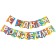 A set of paper utensils, on 6 people "Happy Birthday", a man spiderman