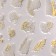 Nail stickers "leaflets", metallized, white/golden color