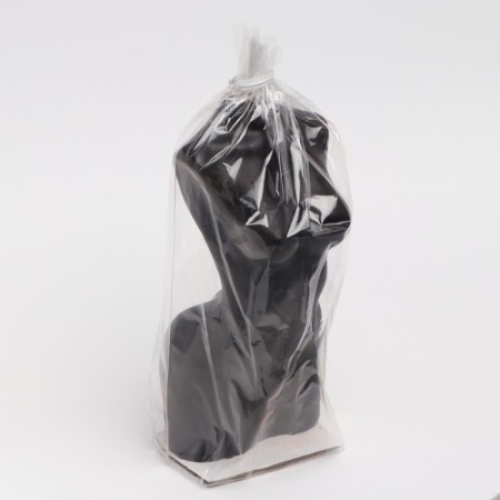 Figure candle "Women's bust", 6x14 cm, black, 4 hours-4
