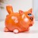 Piggy bank "Cat man" 12x17cm, red