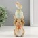 Polystone souvenir "Bunny with Easter egg and chicken" 8.5x6x17.5 cm