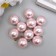 Decor for creativity plastic "Pink ball with loop" set 10 pcs 1.2x1.2x1.2 cm