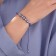 Bracelet-reinforcing "Glazik" Trio, Blue color, D = 6 cm