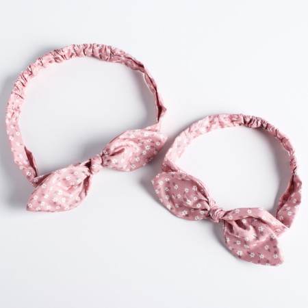 A set of dressings on the head for mom and daughter "Flowerers", 2 pcs.-1