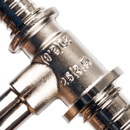 Axial pipe SFA-0026-252520, to connect the radiator, T-shaped, 25mm, 20mm, 20mm-3