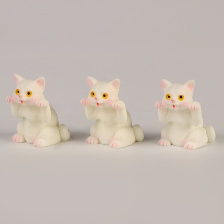 Miniature Puppet "Kit", set of 3 pcs., Size 1 pc. - 2 × 2 × 3.5 cm-1