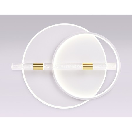 LED ceiling LED with Ambrella Light, Linetech, FL5007, LED, 72 W, 5400LUM, 3000-6400K, white, gold, transparent color, transparent-2