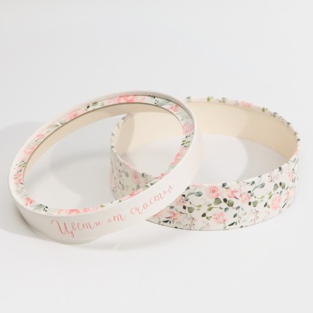Box for Makarun, confectionery packaging tube with a window, “Blossom with happiness” 20 x 20 x 5 cm-1