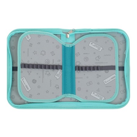 Penal 3 sections, tab inside, 140 x 210 x 40 mm, fabric, calligrata top block "Hedgehog"-4