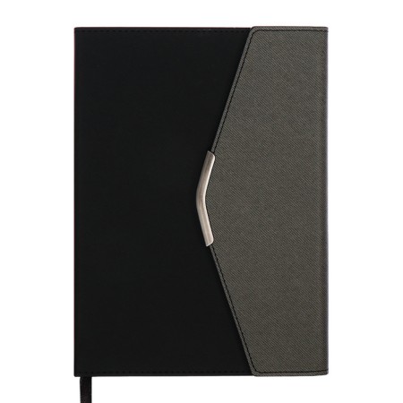 Organizer A5, 140 sheets, cage, cover of the leatherette "style", black