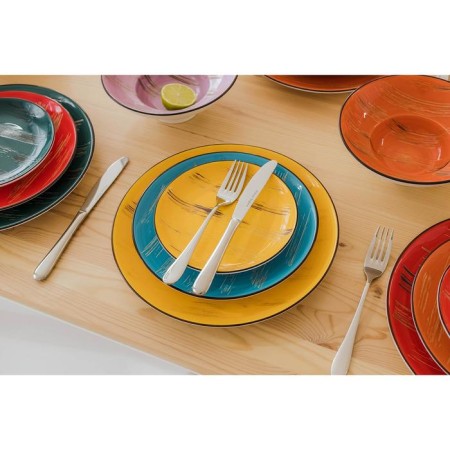 Porcelain dessert plate Wilmax Scratch, D = 17.5 cm, yellow color-3