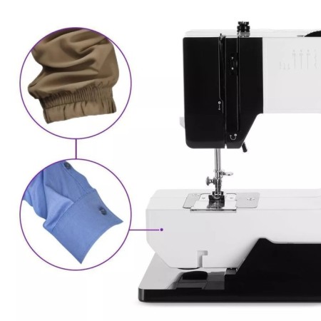 Sewing machine KitFort KT-6044, 9 W, 12 operations, semi-automatic, white-hourly-10