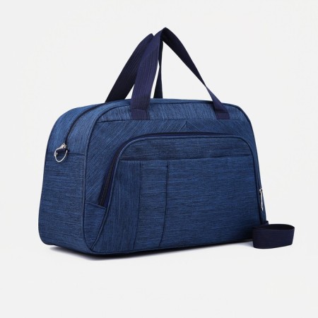 Road bag with lightning, external pocket, long belt, blue color