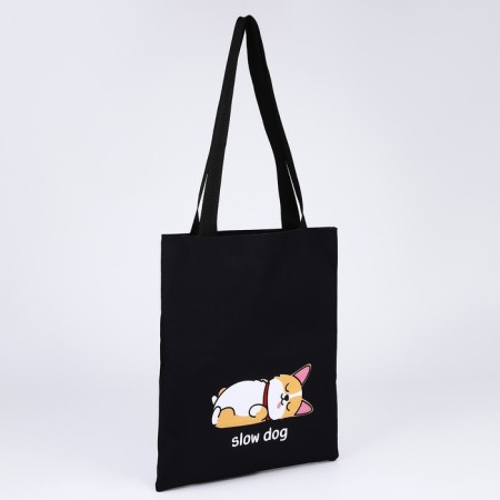 Bag Schoper Slow Dog, 35x0.5x40 cm, Department without lightning, without lining, black-4