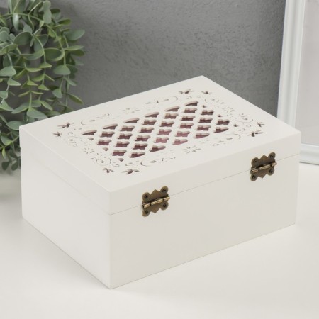 Casket wood for jewelry "Snow White" 22x16x10 cm-4