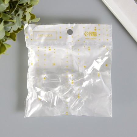 Beads for creativity plastic "Crystal Rectangular" set of 5 pcs 2.3x2x1.9 cm-2