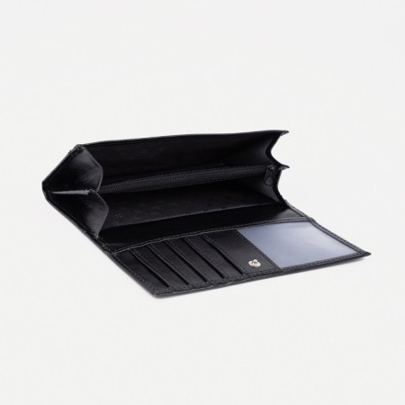 Women's wallet on the button, black color-2