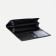 Women's wallet on the button, black color
